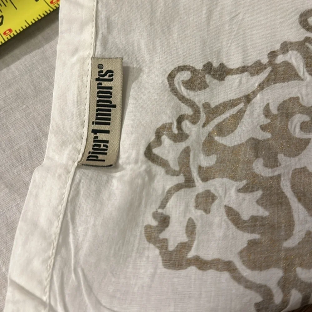 Bohemian style White cotton pair of curtains🤍🤍🤍